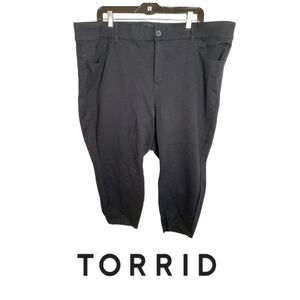 Torrid Black Stretch Crop Pants